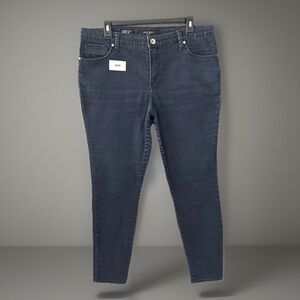 Nine West Women 14W/32 Cigarette Skinny Jeans Dark Blue Stretch Fits 34x29